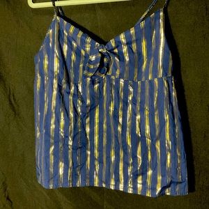 VS Victoria’s Secret navy gold shorts pajamas pj’s set L Xl